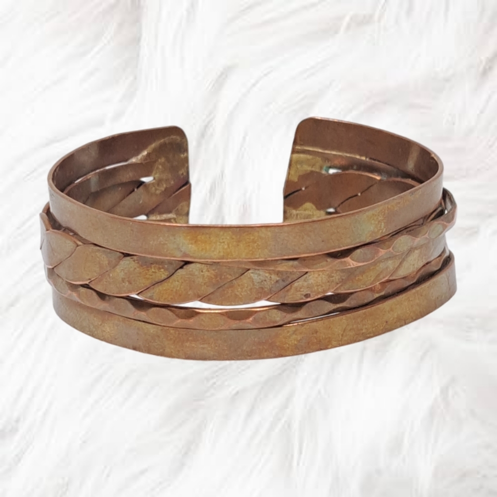 Copper Open Cuff Handmade Bracelet